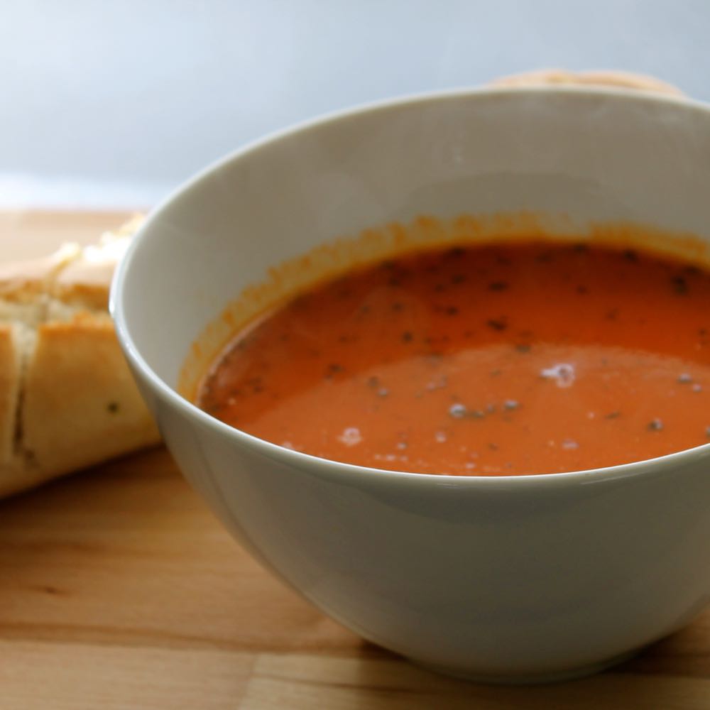 Tomaten basilicum soep