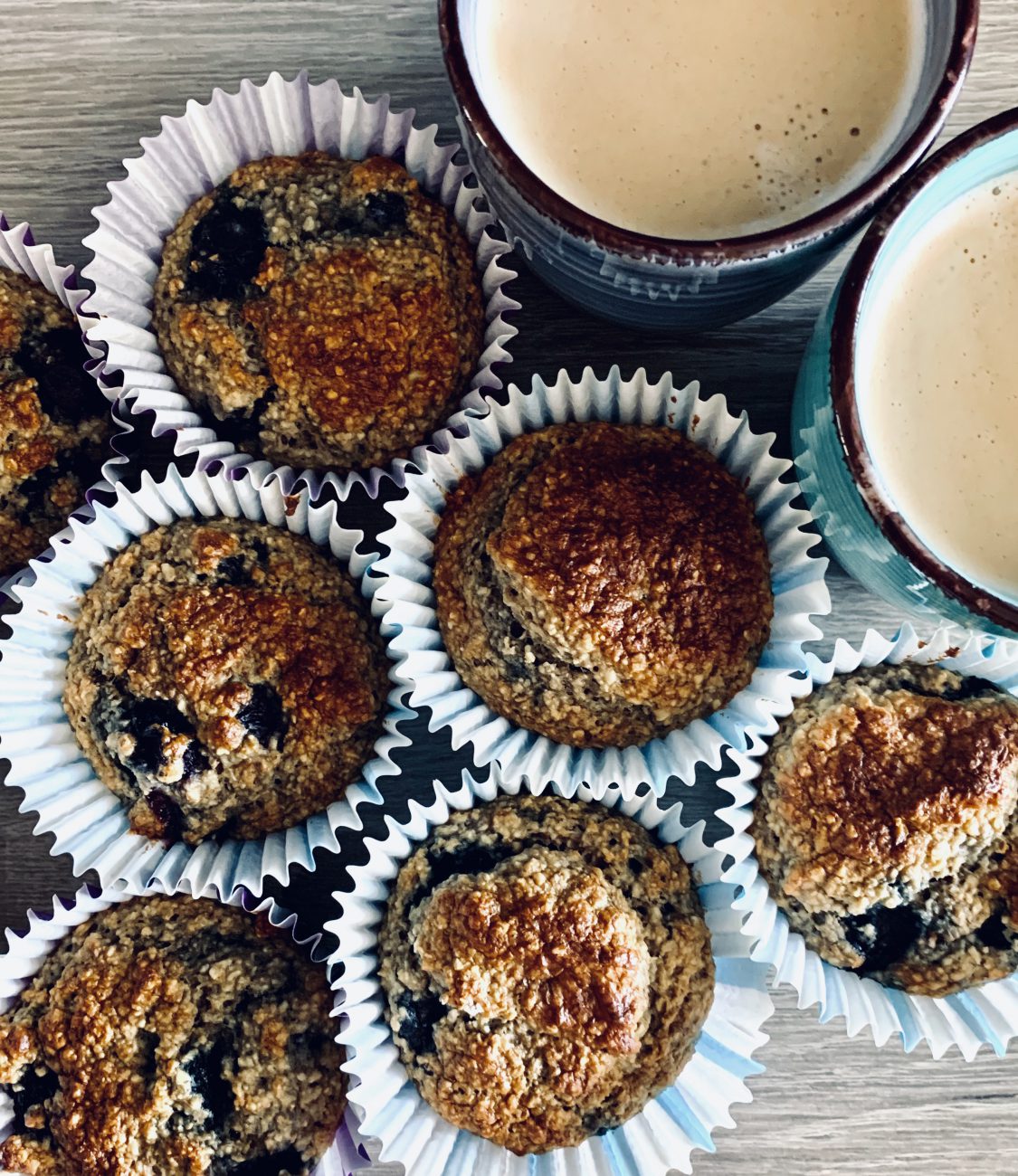 Gezonde muffins met blauwe bessen