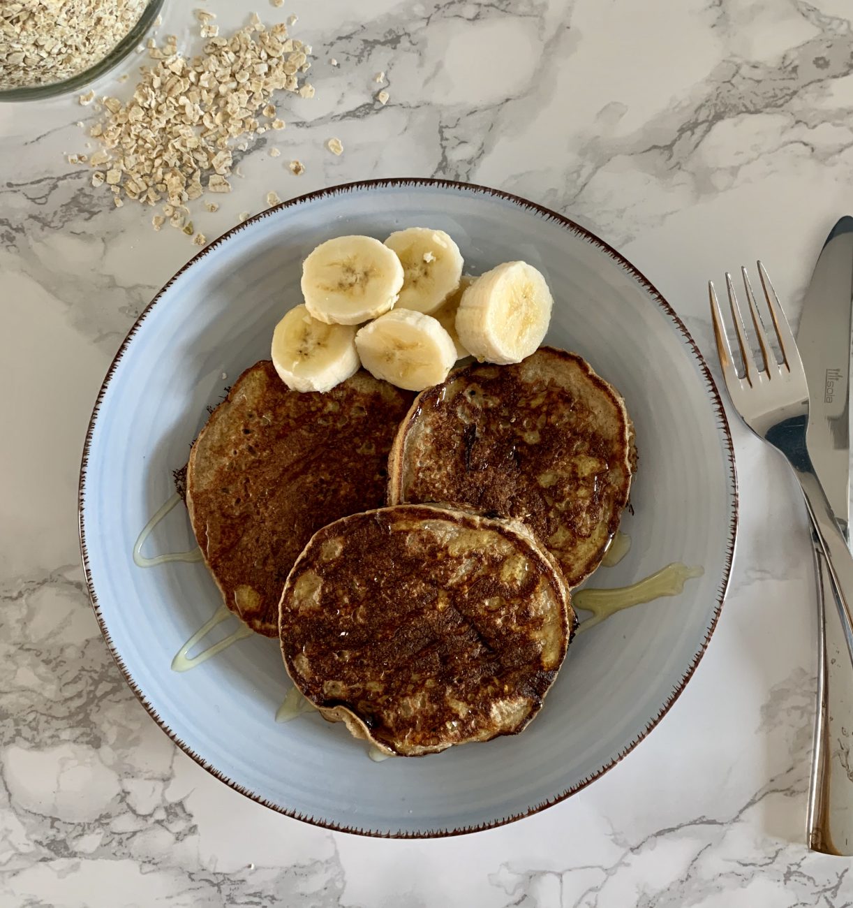 Havermout banaan pannenkoek